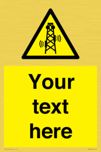 Custom warning RF radiation transmitter